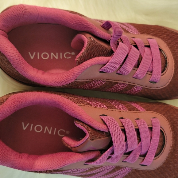 Vionic Women's Sneakers in Pink and Brown - Picture 3 of 9